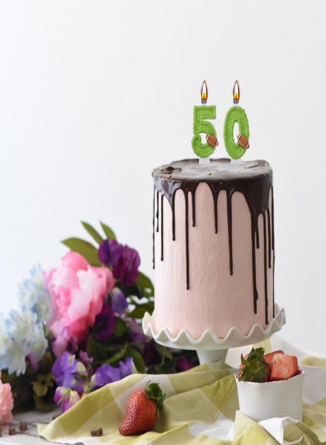 VSHILI 50 Birthday Candles, 50th Cake Candles, Green Happy Birthday Number 50 Candles Cake Topper Decorations for Party Men Women - Image 5